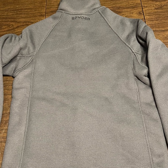 Spyder Men's Stellar Jacket Sherpa Lined Bonded Fleece Sz Small NWT Polar Gray - Picture 7 of 11